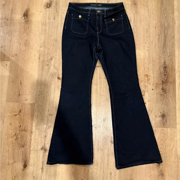 Michael Kors Navy Flare Jeans - Picture 1 of 7